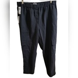 Babaton Women's Size 16 Black Titan Cargo Pants Silk Blend  NEW